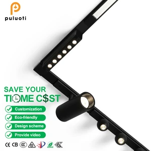 Magnetic System DC48V Indoor Aluminum Linear Magnetic Track Light Led Track Lighting System 6W 7W 10W 12W 20W Rail Cob Spotlight