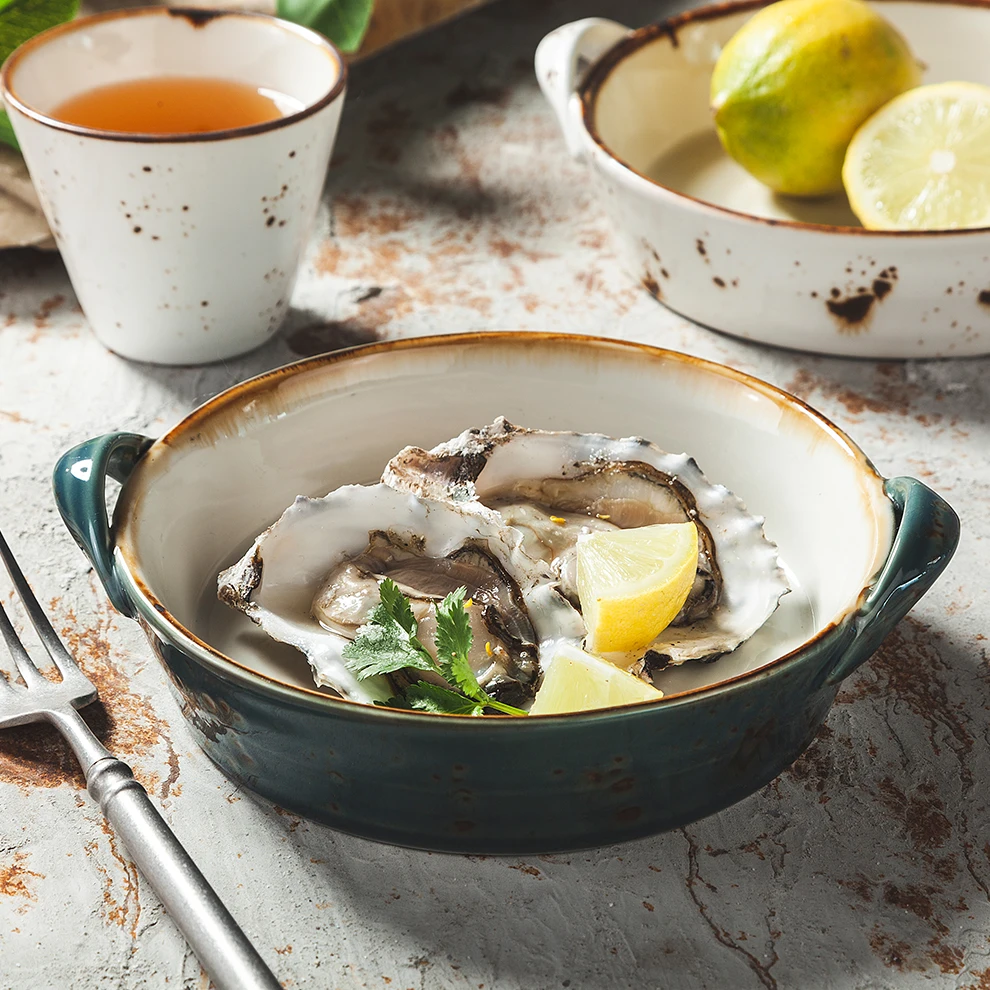 Strong Porcelain Turkish Retro Cup Plate Bowl Pot Wholesale Dinnerware White Blue Glazed Ceramic Japanese Restaurant Tableware