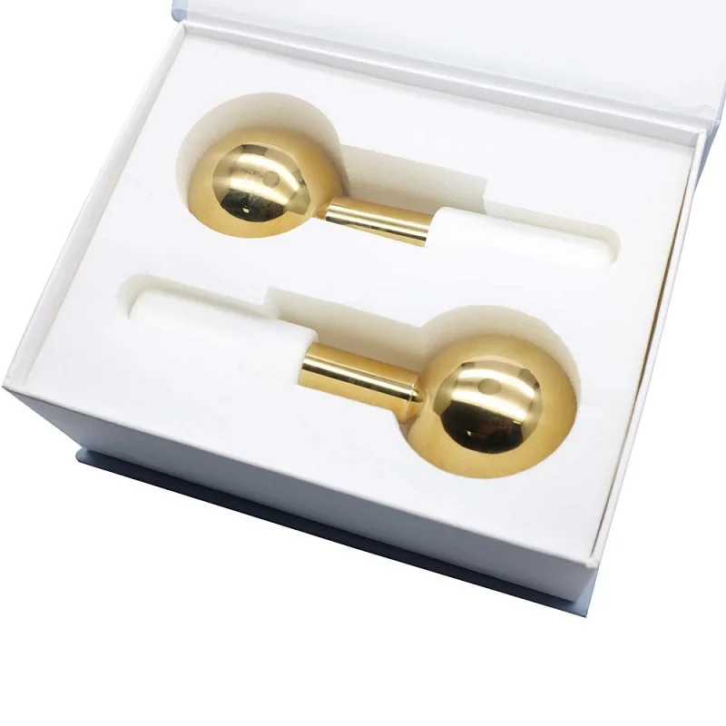Customized Facial Massage Cold Compress Ice Globes Beauty Equipment Stainless Steel Cryo Globes