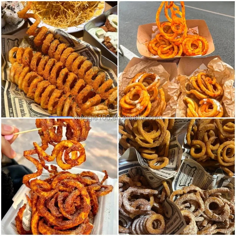 Twist Potato Slicer Curly Fries Cutter Machine Potato Spiral Slicer Potato Cutter Twister Fries Machine for Restaurants
