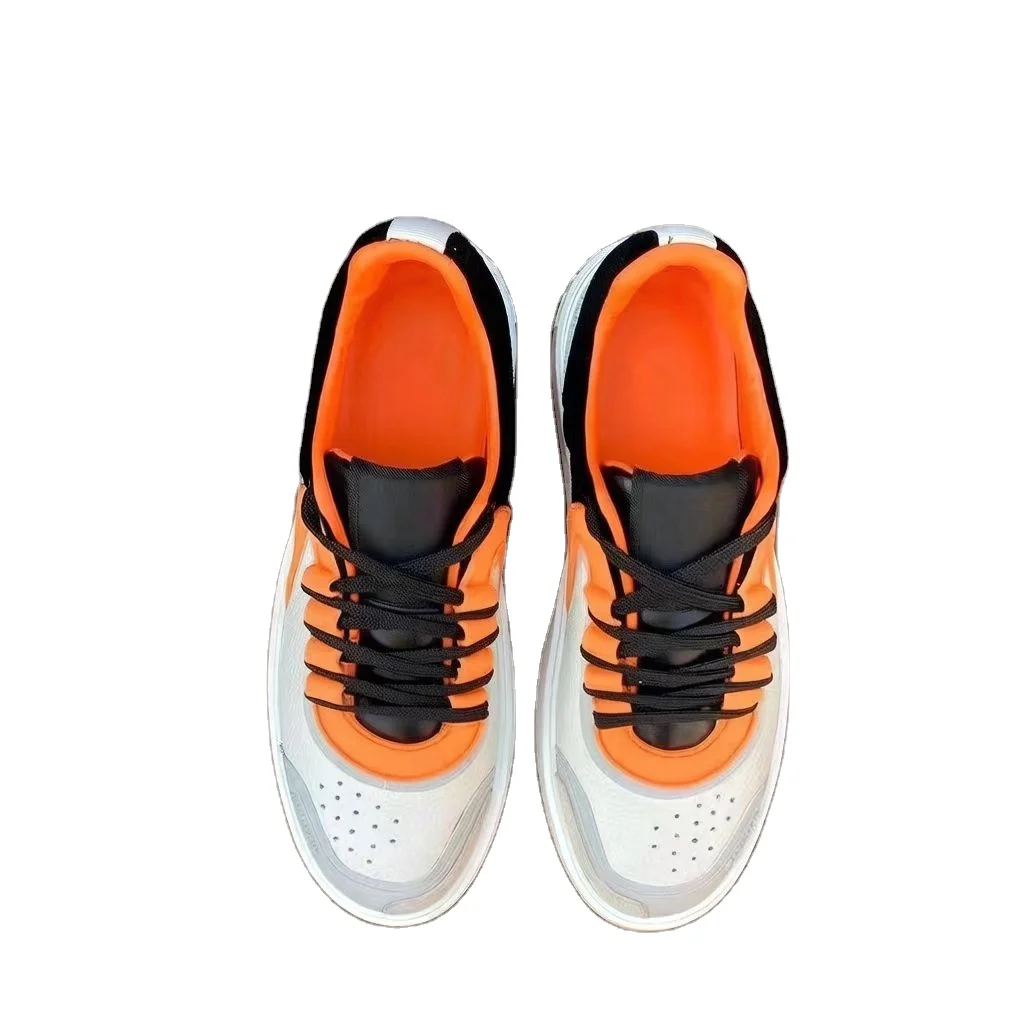 Light Luxury Spring and Autumn New Men's Board Shoes with Lace up Fashion, Genuine Leather Versatile Flat Casual Shoes, Trendy