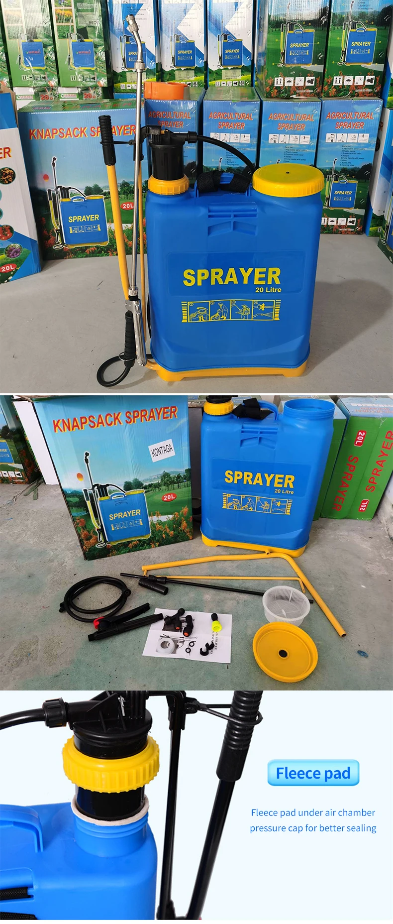 Plastic Taizhou Airless Backpack Knapsack Sprayer 16l Pump Power