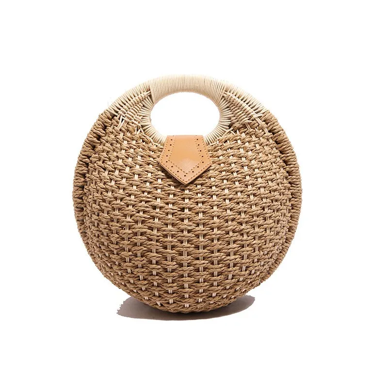 Sacs a Main Pour Femmes 2026 Nwe Factory Direct Paper Woven Beach Shoulder Bag Bulk Supply Women Vacation Handbag