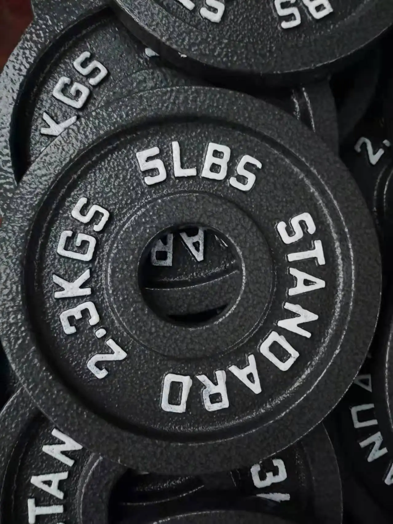 Gym Standard Workout Muscle Workout Weighted Black Weight Lifting Weight Plates Cast Iron Dumbbell Barbell Plates