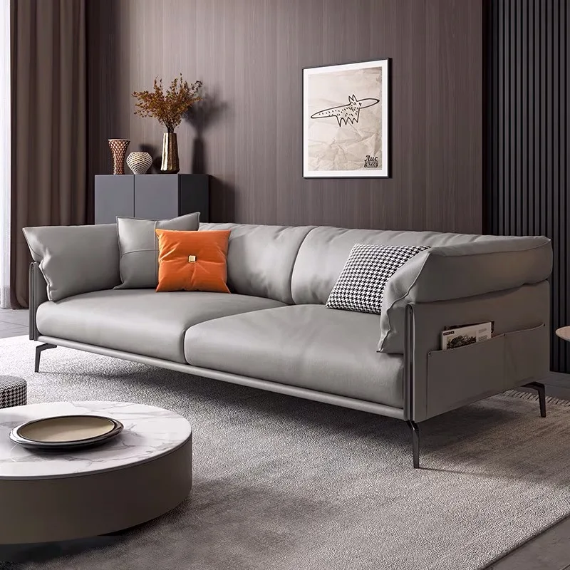 Italian Style Office Sofa Leather Sofa Combination Modern Business ...