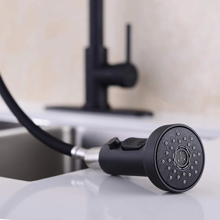 Grifo monomando semiprofesional extraíble para fregadero de cocina con resorte de acero inoxidable