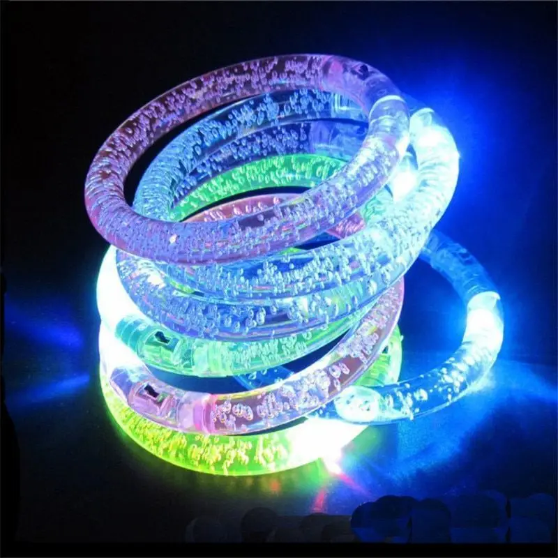 Лидер продаж, недорогой светодиодный мигающий браслет для концерта, мероприятия, вечеринки, рождественские светодиодные браслеты с подсветкой
