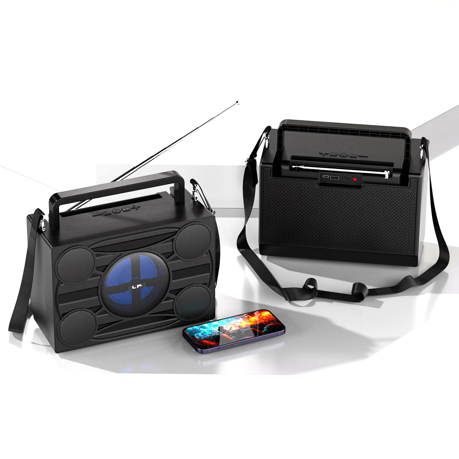 LP-V88 Portable Subwoofer: Wireless BT Speaker with Super Bass, FM