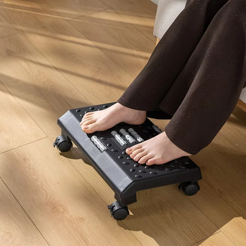 Footrest With Wheels Simple Under Table Massage Non Slip Footrest With Wheels