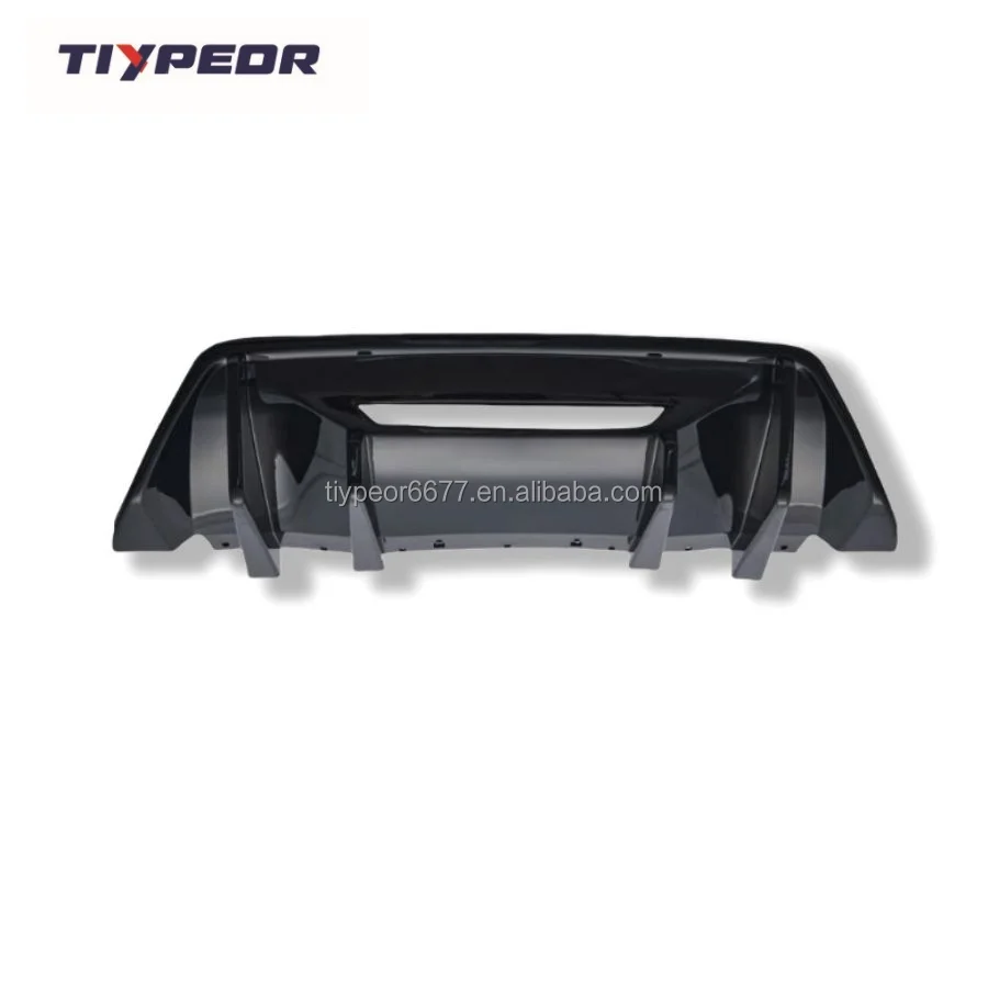 product tiypeor diffuser bodykit for ford mustang 2024   2025 glossy black rear bumper diffuser lip abs replacement accessories-5