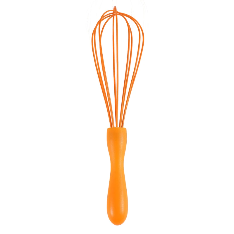 Silicone Egg Mixer Egg Beater Manual Self Turning Wooden Handle