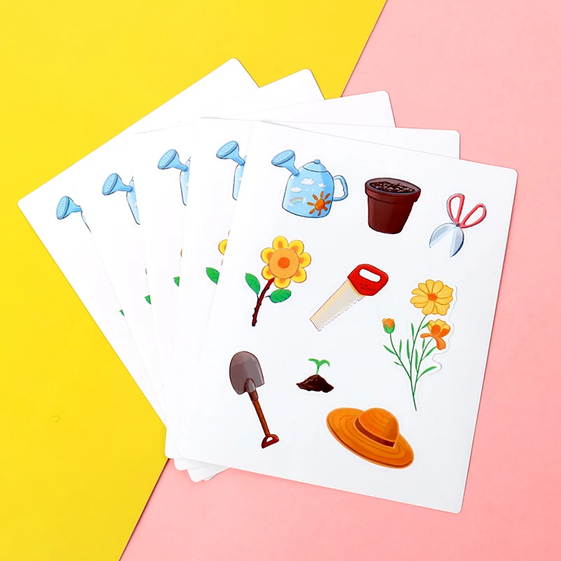 Vograce Custom Vinyl Sticker Anime Self Adhesive Pvc White Full Page Vinyl Sticker Sheet
