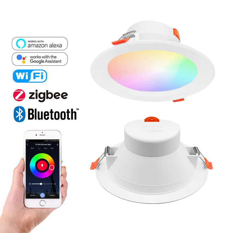 App Controlled Smart Downlight Wifi Dimmable Google Hotel Zigbee Graffiti Spotlight Ambient