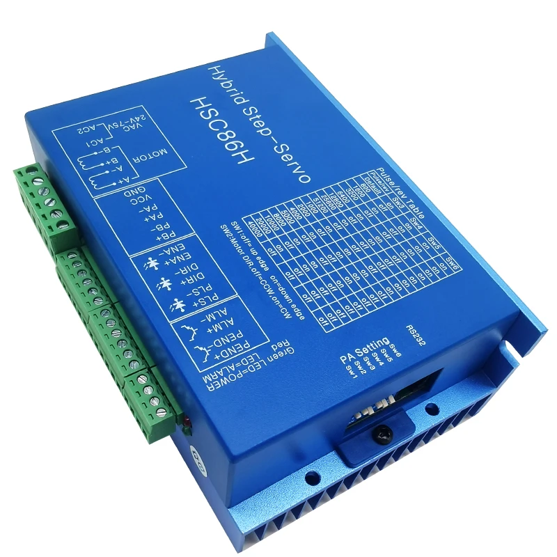 2 Phase 4 Wire Cnc Stepper Motor Driver HSC86H Nema 34 Servo Stepper Motor