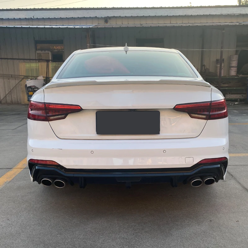 車A4 B9 S4リアバンパーディフューザー排気チップボディキットアウディ
