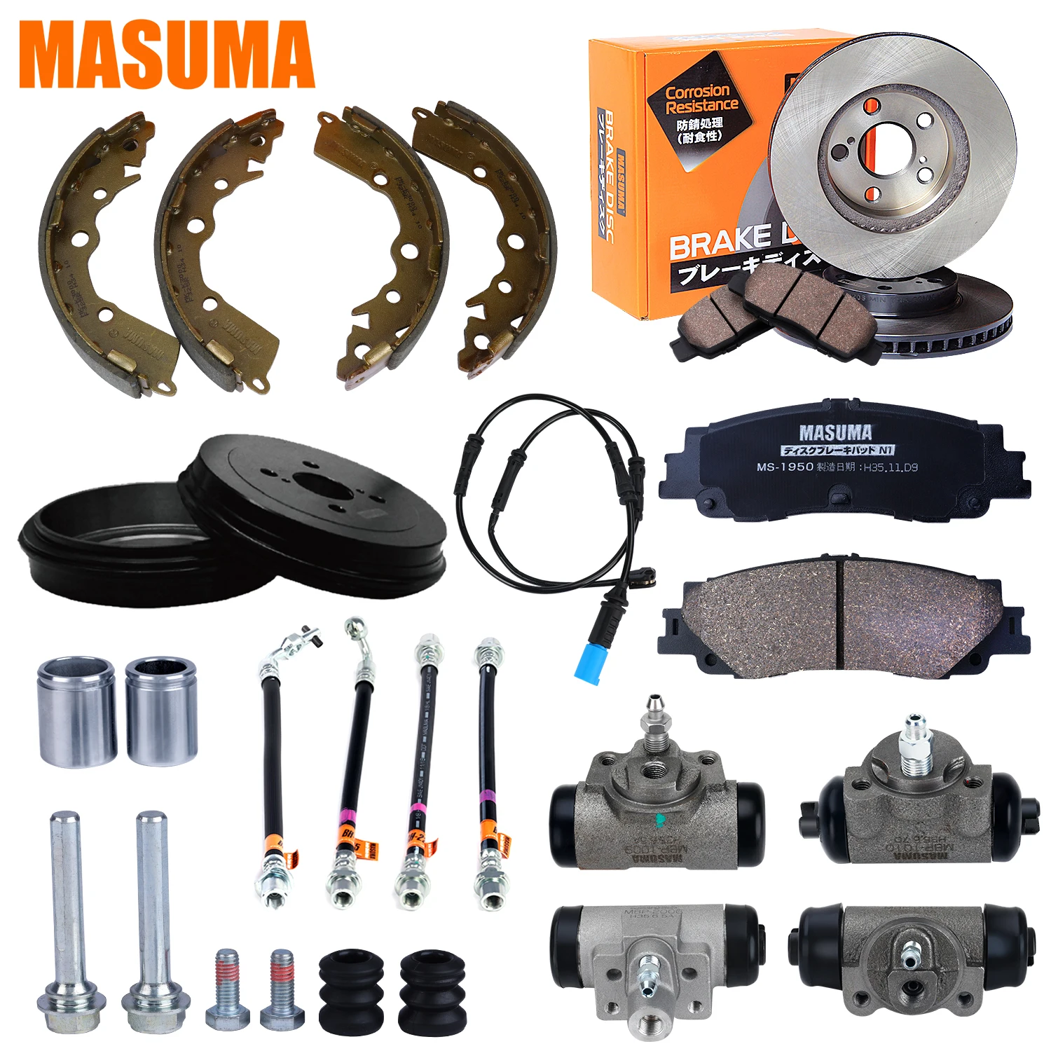 MASUMA MS-3346 Kinetic Brake System Brake Pads Auto Parts