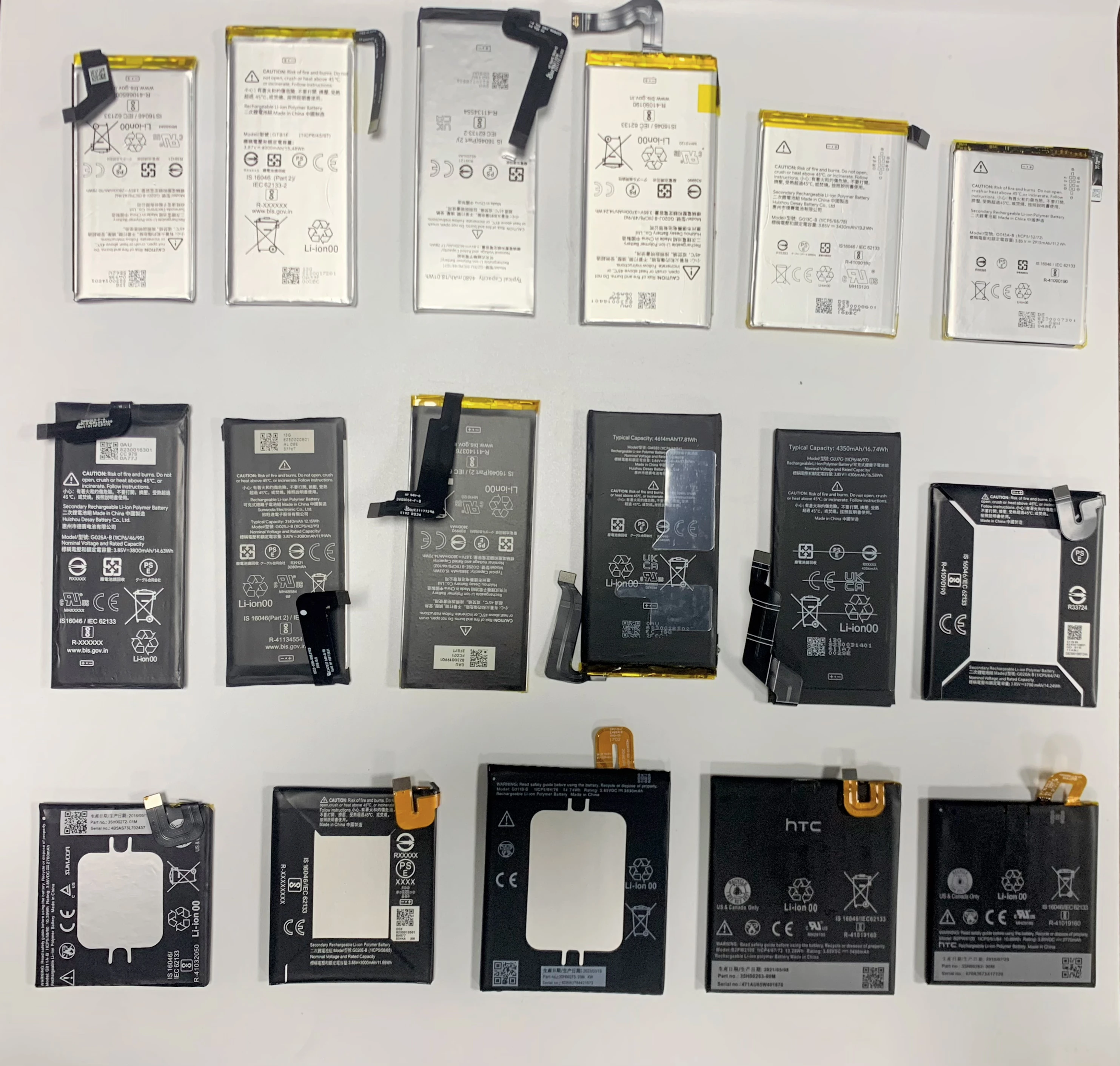 Mobile Phone Battery Replacement for Google Pixel 1/2/3/4/XL/2 XL/3 XL/4XL 3A/3A XL 4A/5 Brand New 0 Cycle
