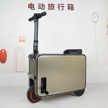20 Inches Intelligent Riding Luggage Modern Style Portable Light Weight Spinner Caster Aluminium Frame Rid Suitcase for Travel