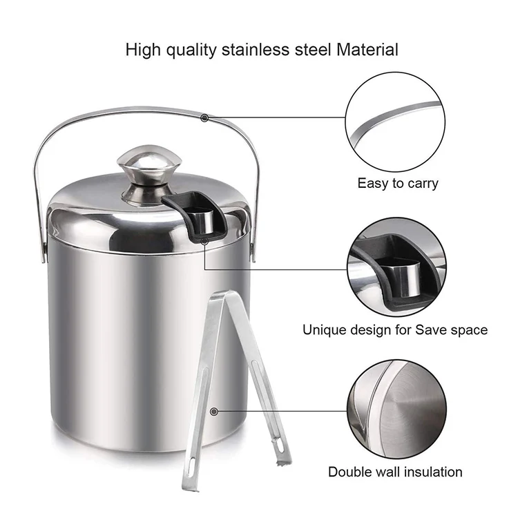 Mini Stainless Steel Ice Tray Bartender Ice Cube Holder Portable Balde