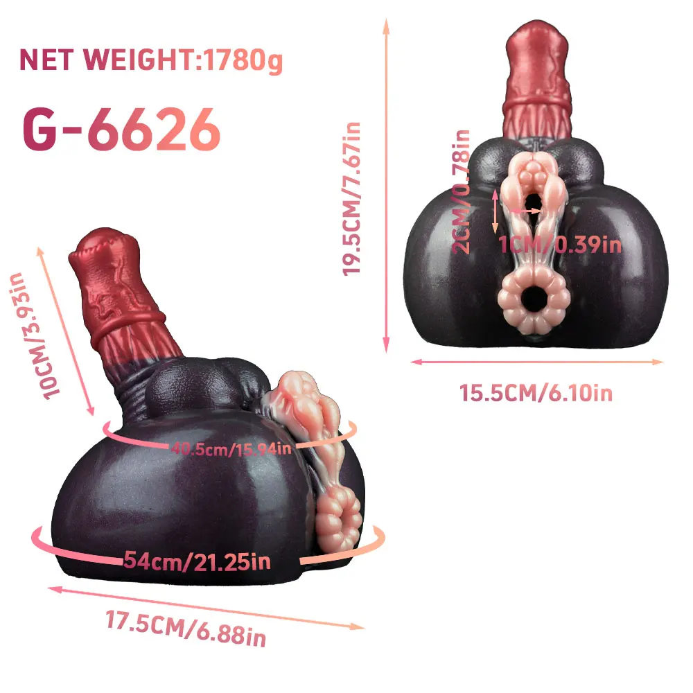 GEEBA Factory New Horse Dildo Animal Soft for Men Silicone Male Masturbator  Pocket Pussy Sex Toys Shop Wholesale
