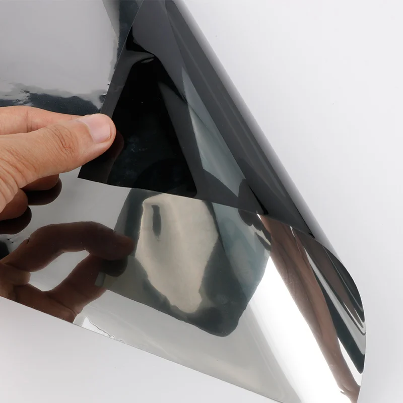 Free Shipping 20inch by 200FT Platinum Black Silver Mirror Reflection Heat Control Titanium Window Film for Metallic Car Tint