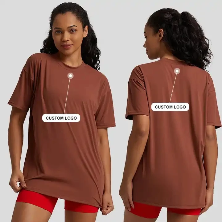 Yoke Women's Workout Short Sleeves T-Shirts Breathable Round Neck Running Sports Camiseta Sin Manga Mujer