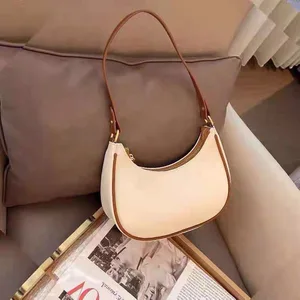 Vintage Dumpling Underarm Bag for Women PU Leather Shoulder Bag