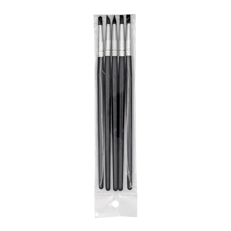 Black 5pcs Dental Silicone Brush Pen Periodontal Tool