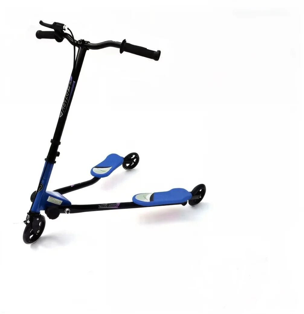 EN71 Adult Big Wheels Kickbike - Foldable Scooter Fun