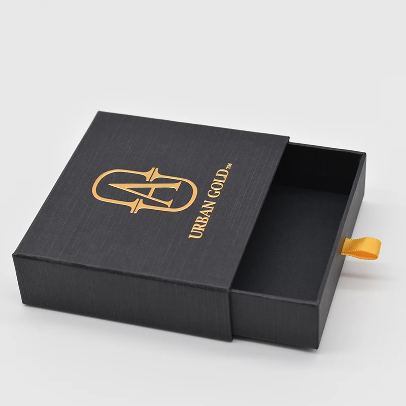 Custom Logo Rigid Slide Packaging Drawer Box Fancy Gift Box for Jewelry Accessory Storage Retail Box with Velvet factory