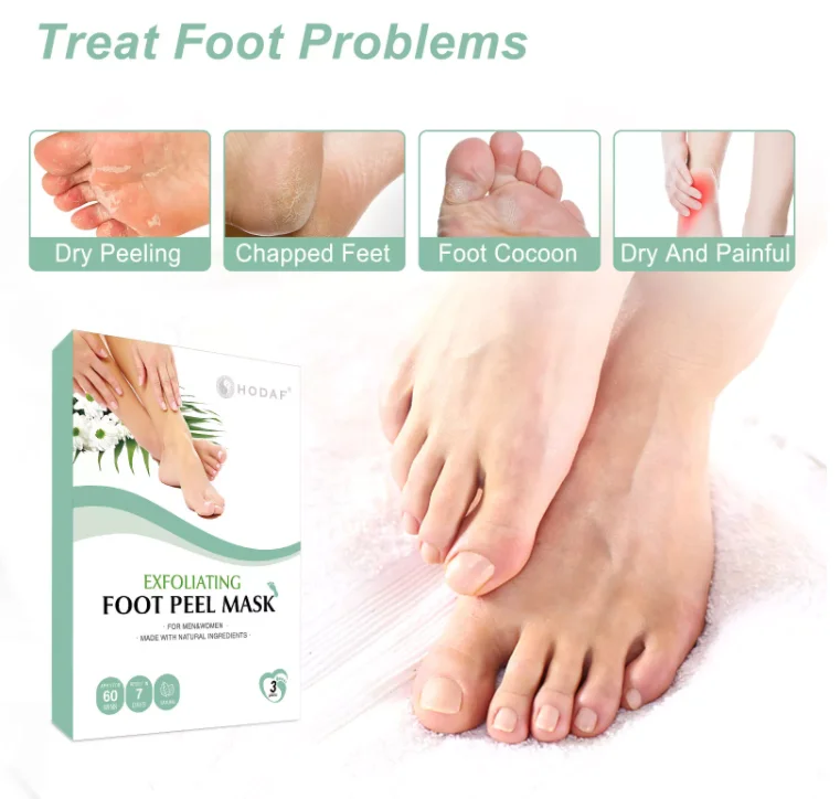 Peeling Exfoliating Foot Mask Feet Mask Remove Dead Skin Cuticles Heel