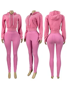 Dropshipping Wholesale Jogging Wear 2026 Hoodie Fitness S-2XL Tracksuit Women's Two Piece Sets