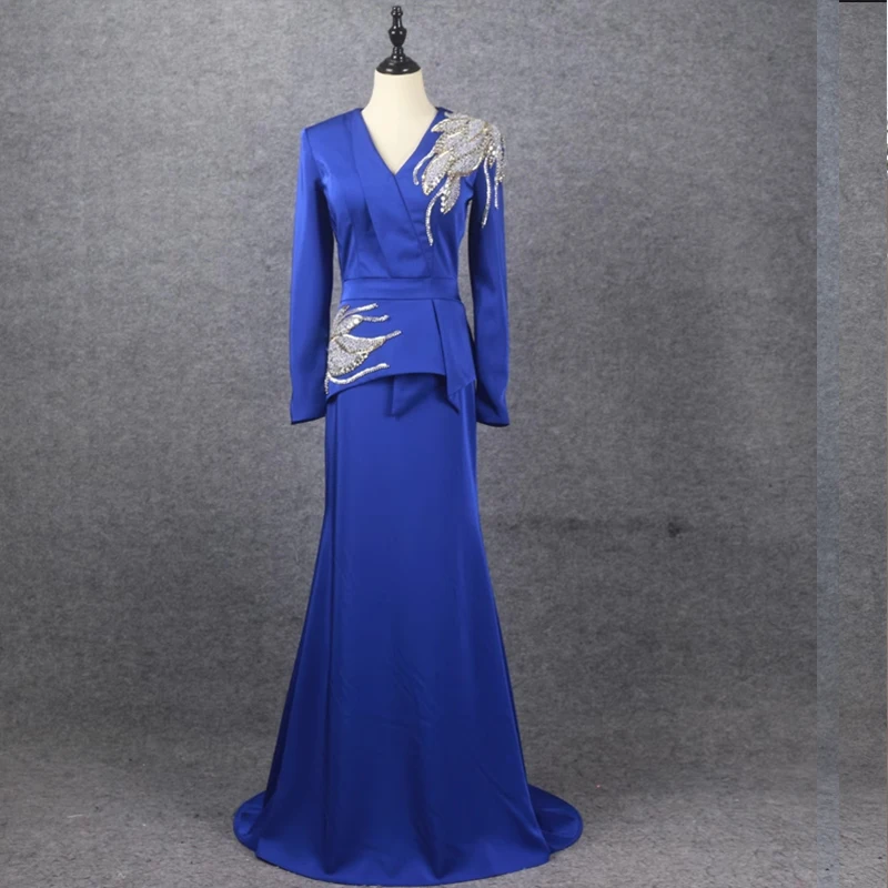 royal blue dress for wedding mother of the bride PinkBlush Navy Lace Mesh Overlay Plus Maternity Maxi Dress main image 1