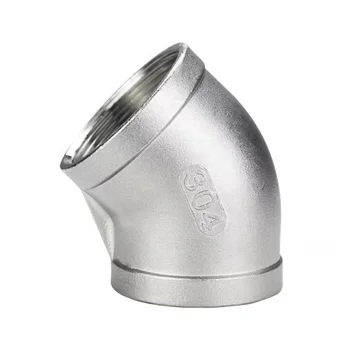 SS304 DN8-DN100 1/4"-4" Stainless Steel Threaded 45 Degree Elbow - Long Lasting, High Pressure Rated