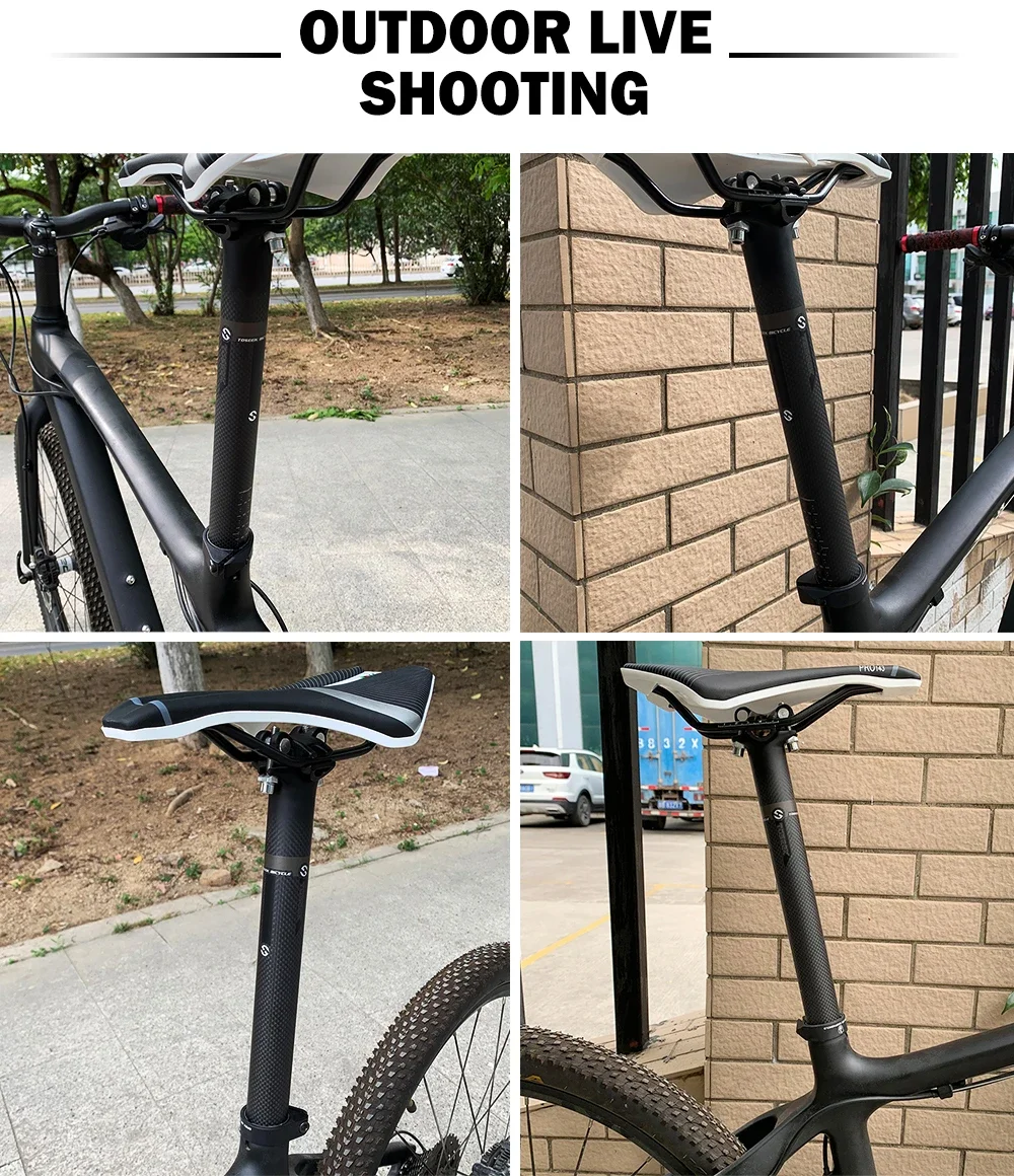MTB Rennrad Sattelsttze Carbon TOSEEK Ultraleichte Carbon Sattelsttze  27.2mm / 30.8mm / 31.6mm X 350/400mm  Japan T800 Fr MTB & Rennrad