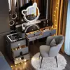 Gray-black desk charging cabinet, mirror, flower fairy stool