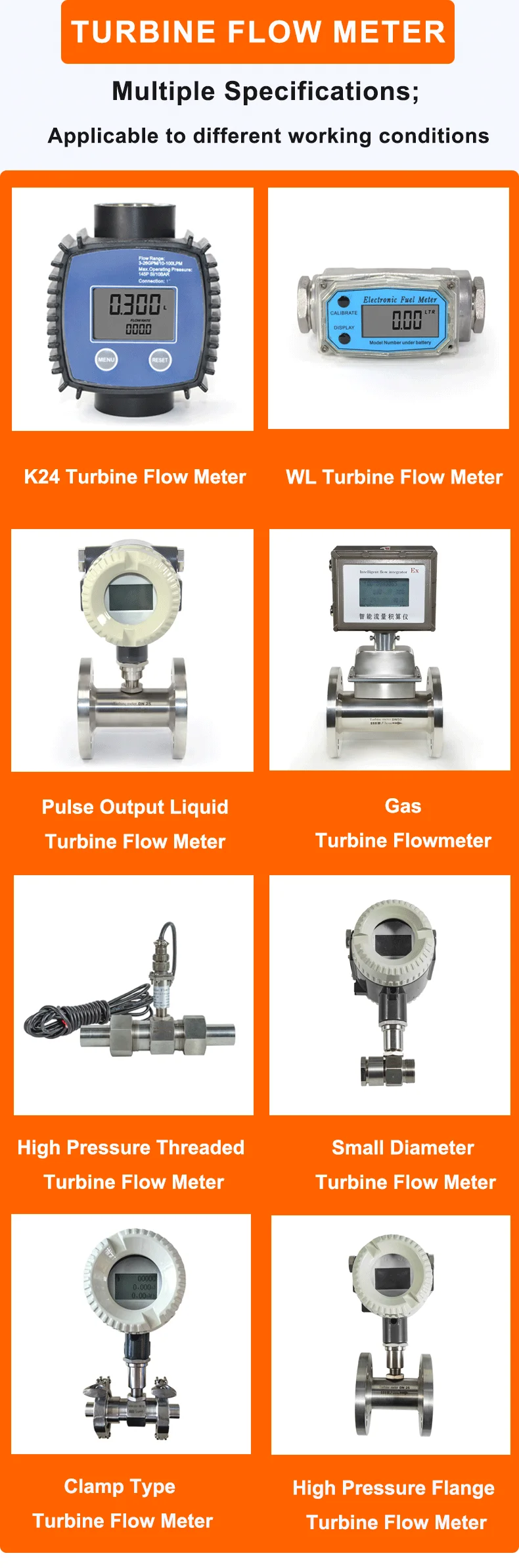 Digital Biogas LPG Natural Gas Turbine Flow Meter Industrial Steam ...