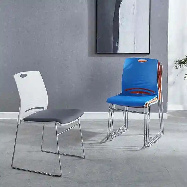Cheap Office Training Simple Design PP Plastic Stackable Visitor Meeting Room Chairs