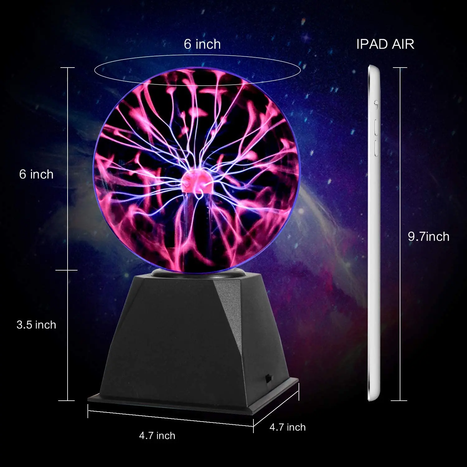 New Product 6 Inch  with Wireless Audio Sound Control Novelty Plasma Ball