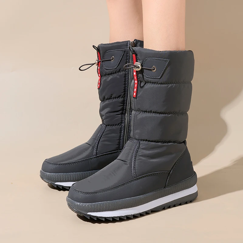 Polar Products Women's Quilted Short Winter Waterproof Snow Boots Fur Lined Water-Resistant Frosty Warm Anti-Slip Boot