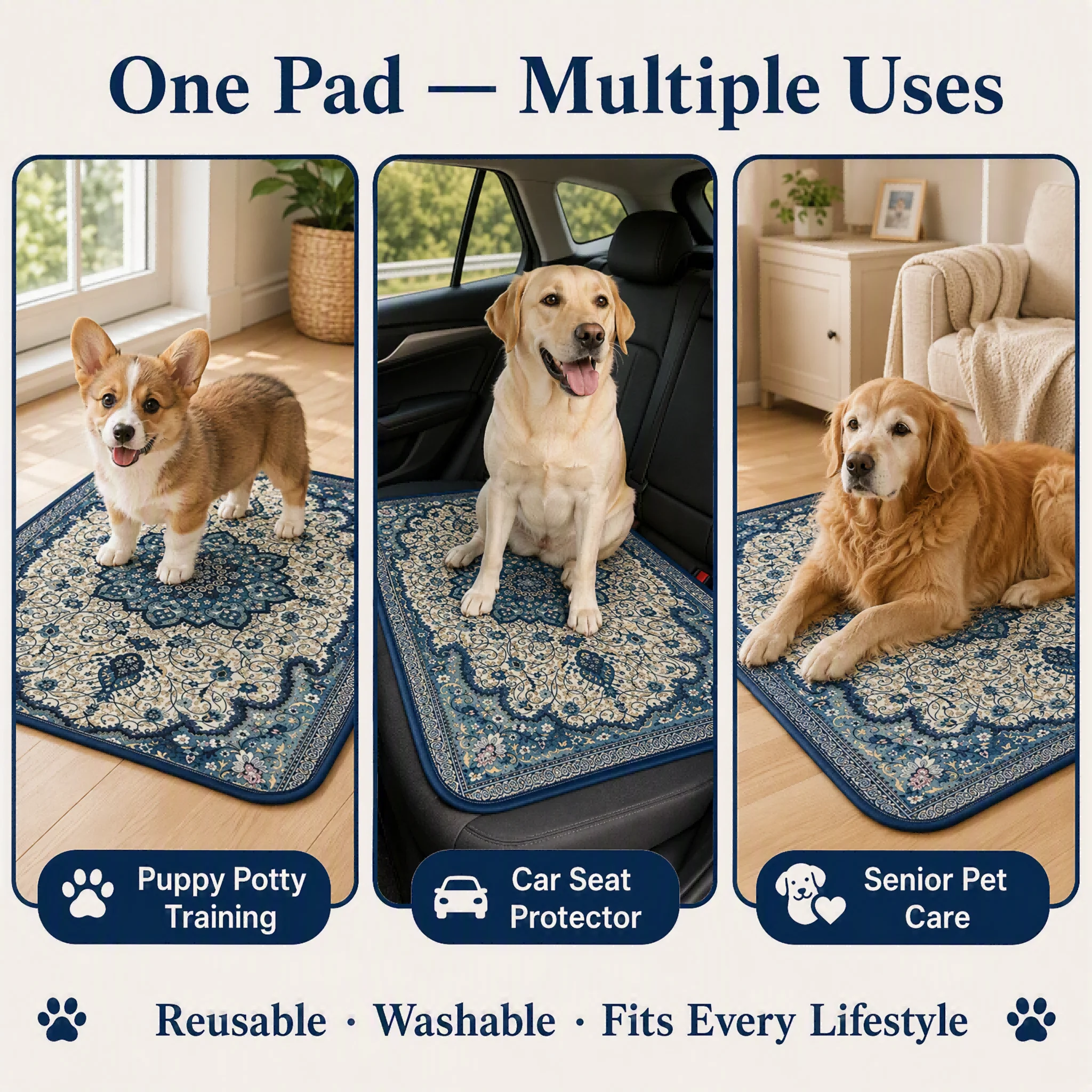 Fancie Persian Pattern Washable Eco Friendly — Product details 4