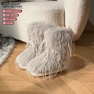 Hot Winter 2026 Women Plush Warm Snow Boots Fox Fur Boots Mongolian Short Faux Fur Boots