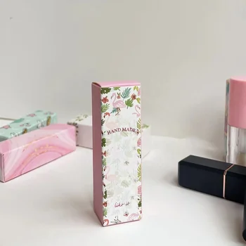 Spot supplies Colorful Lipstick paper Box Coated Cardboard Lip gloss Packaging Box with Custom
