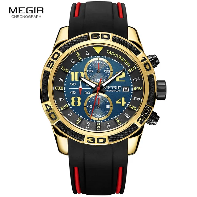 MEGIR 2045 Watch Mens Luxury Sport Chronograph Gift