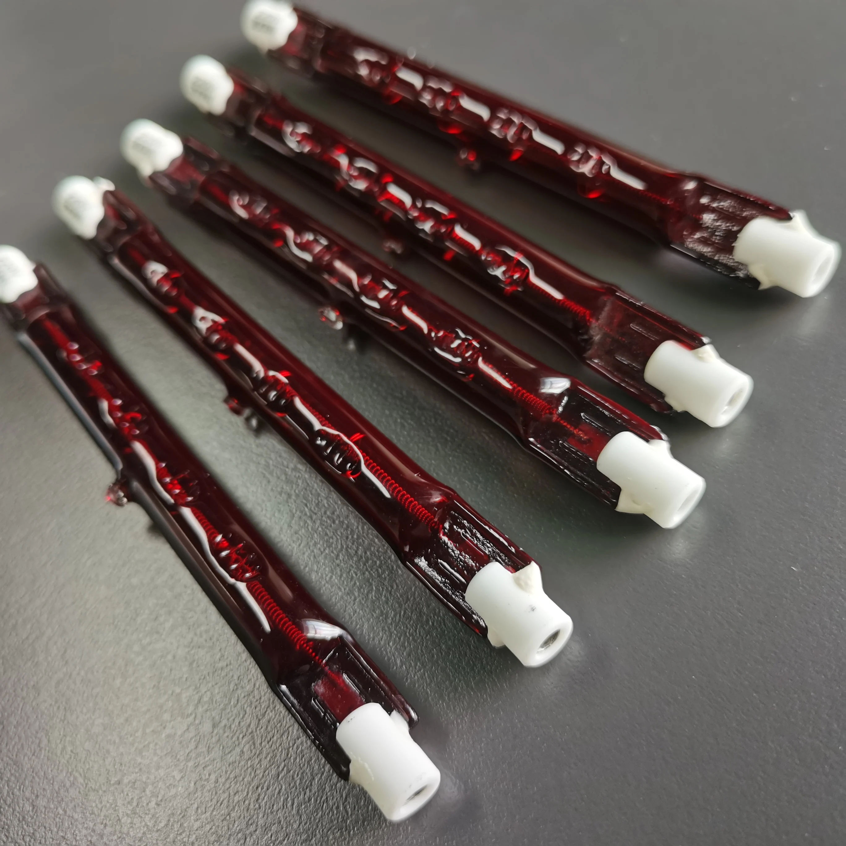 R7S J118 300w Ruby Infrared HalogenLamp Glass Quartz Infrared Heating Lamp