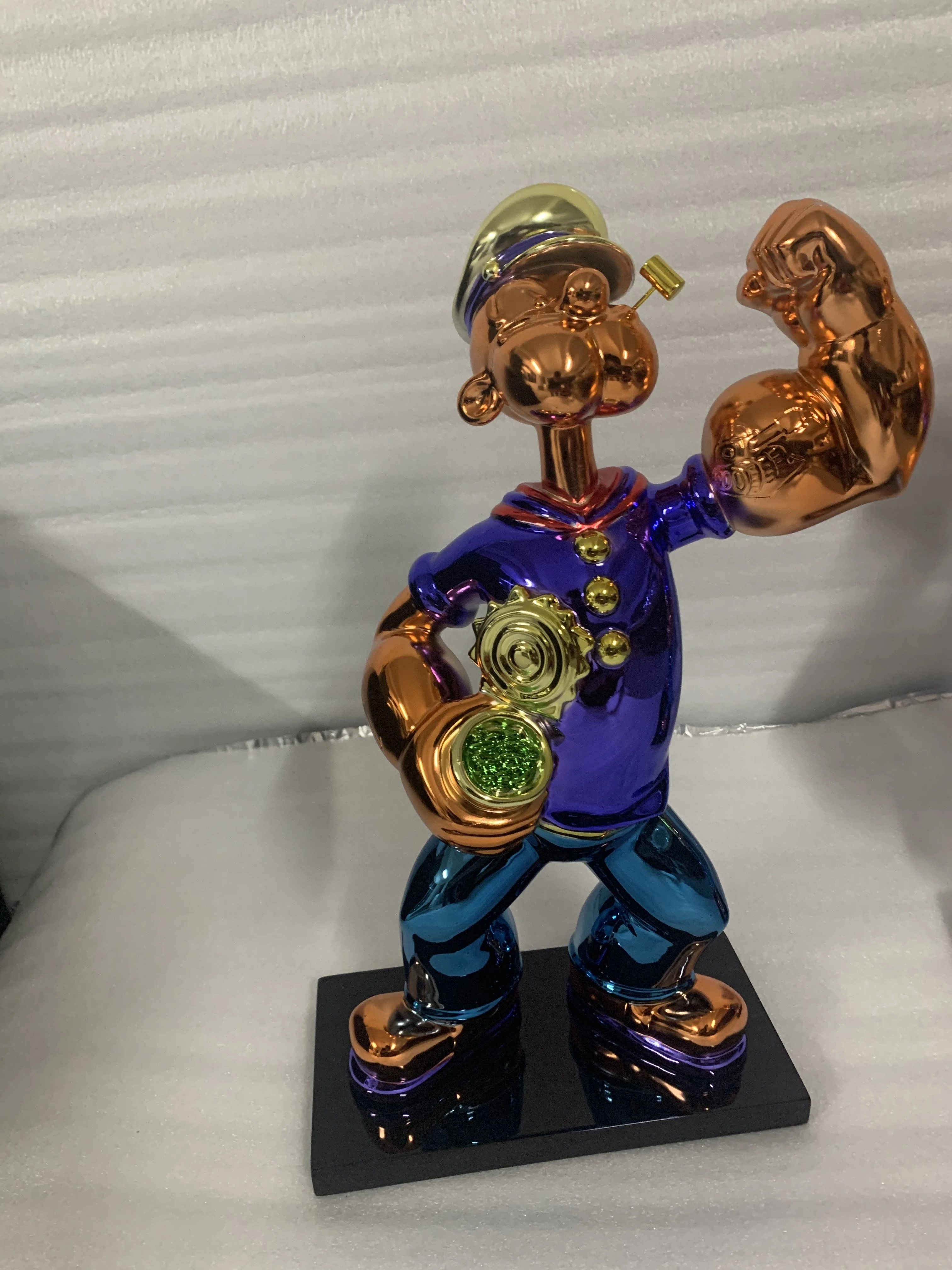 Shopping Mall Window Display Cartoon Figure Statue Resin Fiberglass Popeye Sculpture Factory Supply