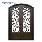 Door Modern Latest Designs Trimed Customized Size Wrought Iron Door With Your Own Pattern