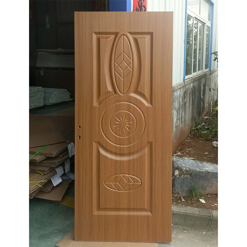 waterproof door pvc colored PU foam filling wpc skin door