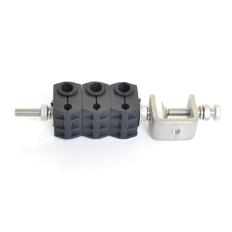 Telecom Installation Material 5MM 7MM Fiber Cable Hanger Feeder Clamp