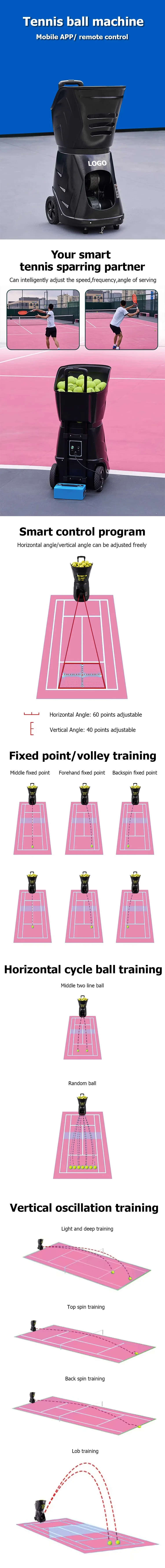 Low moq customs Practice Tennis Padel Ball Machine For Playing And Training App And Remote Control manufacture